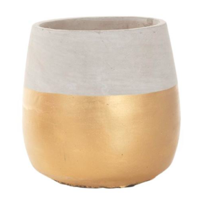 Tsementpott kuld/hall